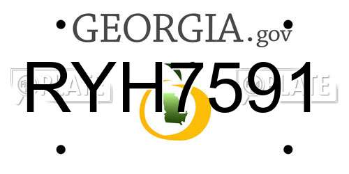 RYH7591 Georgia License Plate