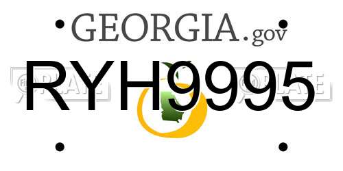 RYH9995 Georgia License Plate