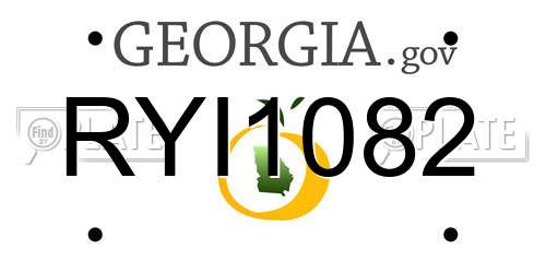RYI1082 Georgia License Plate