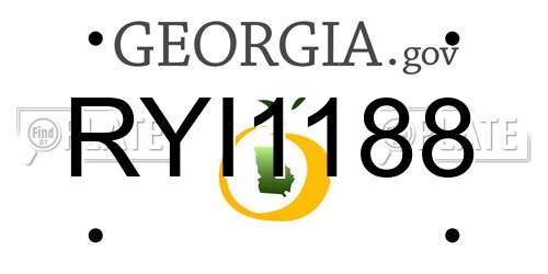 RYI1188 Georgia License Plate