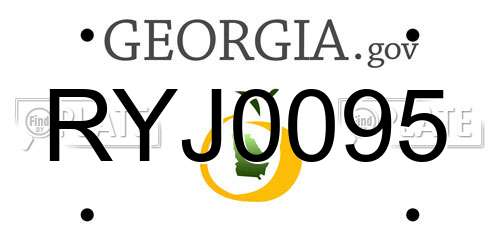 RYJ0095 Georgia License Plate