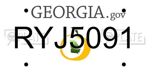 RYJ5091 Georgia License Plate
