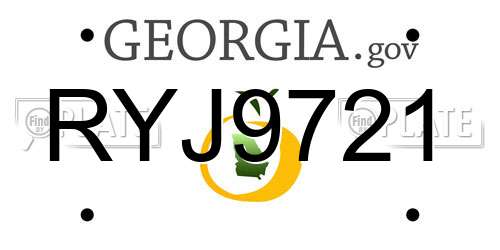 RYJ9721 Georgia License Plate