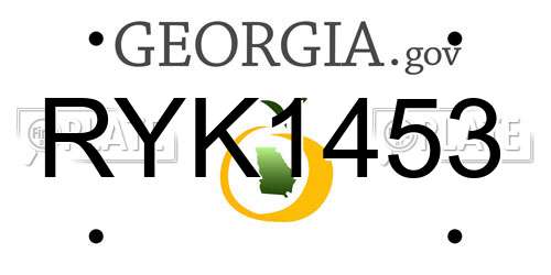 RYK1453 Georgia License Plate