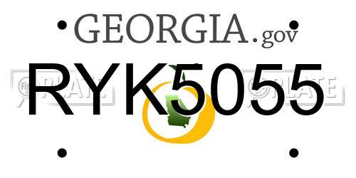RYK5055 Georgia License Plate