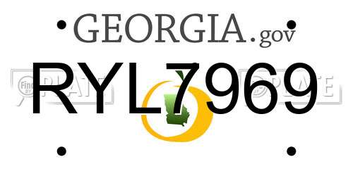 RYL7969 Georgia License Plate