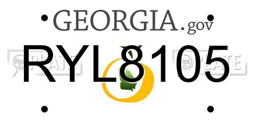 RYL8105 Georgia License Plate