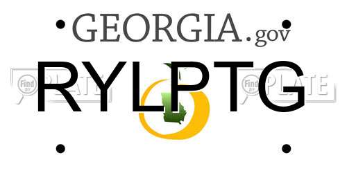 RYLPTG Georgia License Plate
