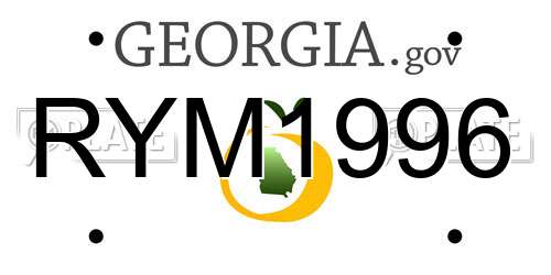 RYM1996 Georgia License Plate