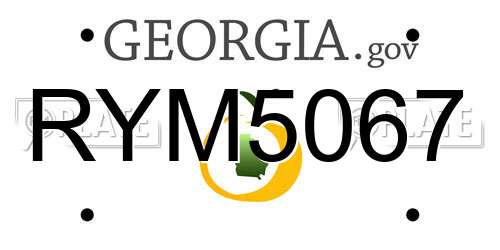 RYM5067 Georgia License Plate