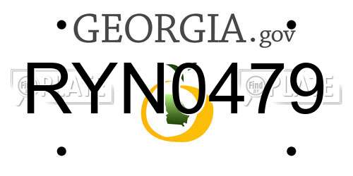 RYN0479 Georgia License Plate