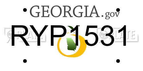RYP1531 Georgia License Plate