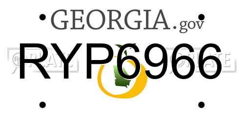 RYP6966 Georgia License Plate