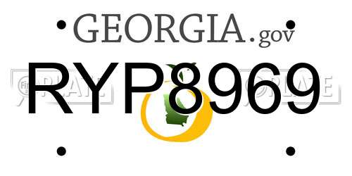 RYP8969 Georgia License Plate