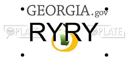 RYRY Georgia License Plate