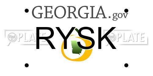 RYSK Georgia License Plate