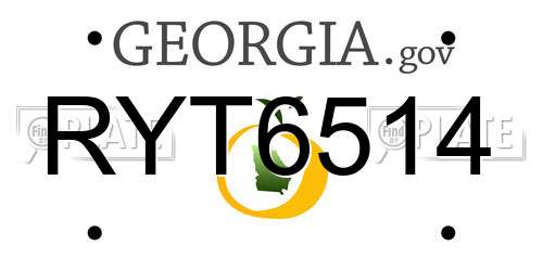 RYT6514 Georgia License Plate