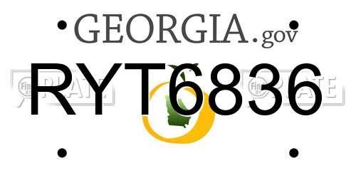 RYT6836 Georgia License Plate