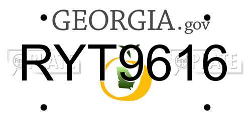 RYT9616 Georgia License Plate