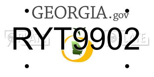 RYT9902 Georgia License Plate