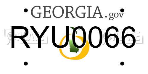RYU0066 Georgia License Plate