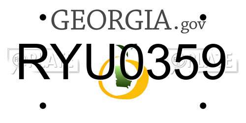 RYU0359 Georgia License Plate