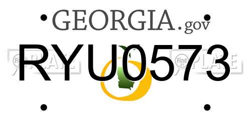 RYU0573 Georgia License Plate
