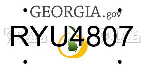 RYU4807 Georgia License Plate