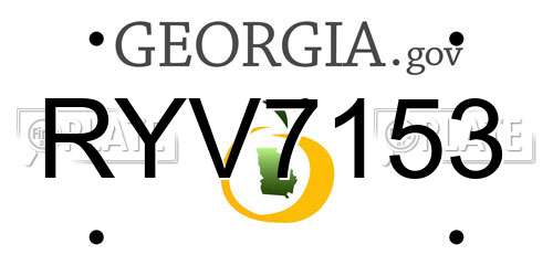 RYV7153 Georgia License Plate