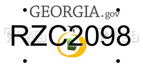 RZC2098 Georgia License Plate
