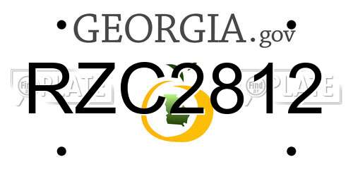 RZC2812 Georgia License Plate