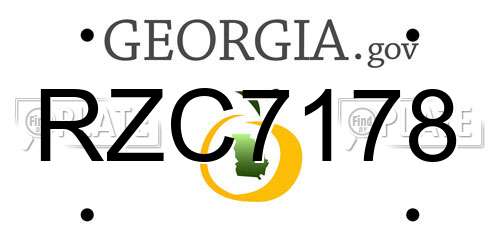 RZC7178 Georgia License Plate