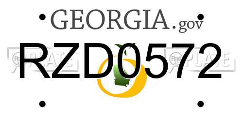 RZD0572 Georgia License Plate
