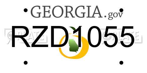 RZD1055 Georgia License Plate