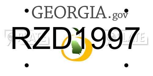 RZD1997 Georgia License Plate