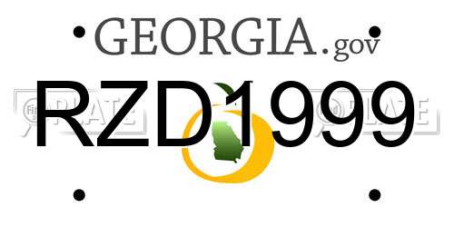 RZD1999 Georgia License Plate