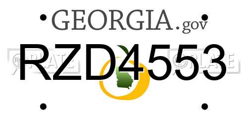 RZD4553 Georgia License Plate