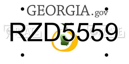 RZD5559 Georgia License Plate