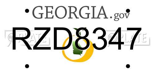 RZD8347 Georgia License Plate