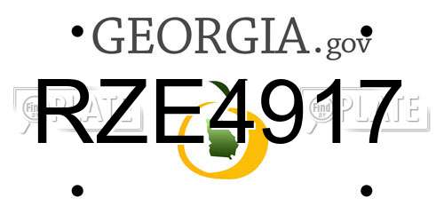 RZE4917 Georgia License Plate
