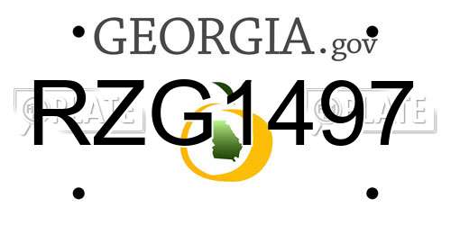 RZG1497 Georgia License Plate