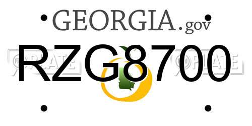 RZG8700 Georgia License Plate