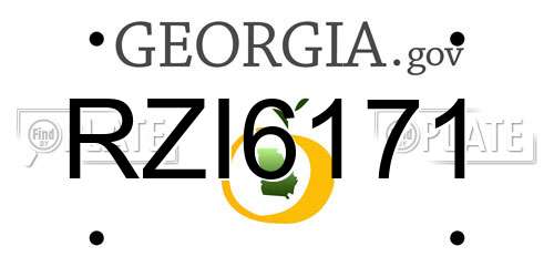 RZI6171 Georgia License Plate