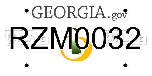 RZM0032 Georgia License Plate