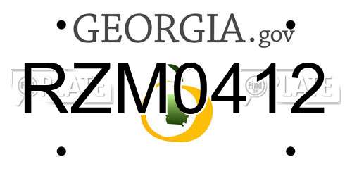RZM0412 Georgia License Plate