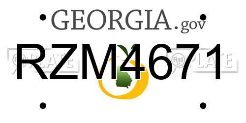 RZM4671 Georgia License Plate