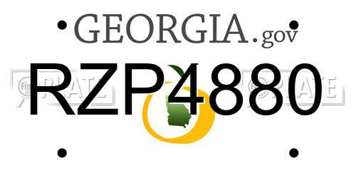 RZP4880 Georgia License Plate