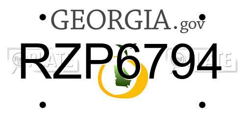 RZP6794 Georgia License Plate