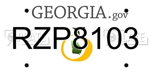 RZP8103 Georgia License Plate