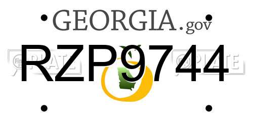 RZP9744 Georgia License Plate
